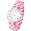 AOOSU Orologio Analogico, Orologio Elastico con Cinturino in Metallo, Orologios da Polso Digitale da Donna (Rosa)