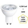 Bot Lighting S.r.l. Gu10 Lampadina Faretto a led 4,2w 345 Lumen Luce Calda 2700k bot Lighting