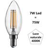 Bot Lighting S.r.l. Lampadina Oliva led 7w Luce Naturale 4000k 1055 Lumen e14 Vetro Trasparente bot