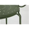 Bizzotto Sedia Giardino Esterno Acciaio Impilabile Verde Forest Design Vintage 49x49x89