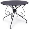 Bizzotto Tavolo Giardino Esterno Acciaio Tondo Vintage Antracite per Esterno 90x72 cm