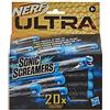 Nerf Hasbro Nerf Confezione ricarica Sonic Screamers da 20, dardi che fischiano quando volano, compatibile solo con i blaster Nerf Ultra, F1048EU4