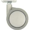 HOME It® Ruota per mobili doppia Ø50 mm girevole con piastra - Struttura in metallo e gomma grigia, portata 30 kg