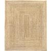 HAMID - Tappeto di Iuta Alhambra Colore Naturale, Tappeti 100% Fibra di Iuta, Intrecciato a Mano, Tappeti per Soggiorno, Sala da Pranzo, Camera da Letto, Corridoi (240x300cm)