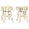 HOME DECO FACTORY, HD0256, Set di 2 sgabelli Pampa, Natural Crush, Mirage, mobili, seduta, panca e sgabello, 28x40x28 cm, altezza seduta 40 cm, beige marrone
