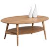 M2 Kollektion Phil - Tavolino da salotto, in legno, marrone, lunghezza 115 cm, larghezza 70 cm, altezza 42 cm