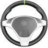 MEWANT Coprivolante per Alfa Romeo Giulietta 2010-2014/MiTo 2008-2015 Accessori interni per auto in pelle PU Nero
