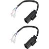 ECSiNG 2 pezzi connettore a 3 pin ausiliario presa spina 12V adattatore cavo di alimentazione anteriore di ricambio compatibile con BMW S1000RR S1000XR S1000R