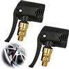 Feegela 2 Pezzi Adattatore Valvola Bici, Adattatore Compressore Bici in Ottone per Pompa per Bicicletta, Accessori Compressore Aria Universale per Valvole Schrader e Presta, per Auto, Moto, Camion