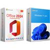 Microsoft Office 2024 Professional Plus Ltsc + Microsoft Windows 11 Professional (Windows) | Licenze Originali