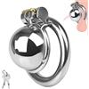 SXOVO Chastity Cage Piccola in Acciaio Inossidabile Gabbia Castità per Uomo in Metallo Sex Toys Uomo per Feticisti degli Schiavi Bondage Estremo Castità del Pene BDSM Toys Sessuali per Uomini (L)