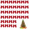 KARELLS Fiocchi di Natale,Fiocchi di Nastro di Natale Rossi,36pc Fiocchi Nastro di Natalizio,Fiocco di Natale Capelli,Mini Fiocchi Decorativi,Fiocco Rosso Nodo,Addobbi Fiocco per Albero di Natale