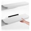 Gronda Mensole da Muro Bianche, Set di 2 Mensole da Muro Design Moderne, Stile Metà Secolo con Bordi Curvati, Mensole per Decorazione e Archiviazione in Bagno, Camera, Cucina, Ufficio, Soggiorno 60CM