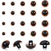 TOAOB THE ONE AND ONLY BABY TOAOB 50 Pezzi Occhi di Sicurezza per Amigurumis Marrone Cucito Safety Eyes in Plastica per Pupazzi Bambole Fai da Te Artigianato Creazione 5 Taglie