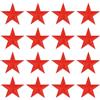 QUARKZMAN 16 Pz Stelle Termoadesive, Patch Ricamate a Cucire Stelle, Patch Decorative per Riparazioni Applicazioni per Fai da Te Zaini Borse Cappello Abbigliamento, 45mm Rosso Brillante