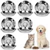Puasok 6 Pezzi Ciotole in Acciaio Inox per Gatto, Ciotola Acqua Gatti | Ciotola per Cani Antiscivolo, Ciotole Gatto Anti Ingozzamento, Ciotoles Piatte Cane, Lavabile in lavastoviglie