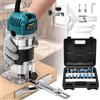 Yofuly Fresatrice Verticale per Legno Elettrica 220V 800W Rifilatore Legno Rifilatrice Elettrica con 15 pezzi 1/4 Router Set per la Decorazione fai da te Intaglio Rifilatura