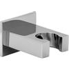 Daloual Supporto da parete per doccetta/doccia a forma quadrata in ottone cromato