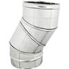 Nova italf Curva Gomito Regolabile da 0°a 90° per canna fumaria in acciaio inox Maschio/Femmina Acciaio ASI 316 (Ø 140 mm)