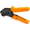 Heschen Pinza a cricchetto mini pinza, SN-02C, Anello e terminali isolati Strumenti di crimpatura, Utilizzare per 0,25-2,5mm² (20-13 AWG), Arancione