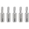 QUARKZMAN 5pz Punte Cacciavite Torx T20H 1/4 Esagonale 25mm/1 Lunghezza Stelle Magnetiche a 6 Punti in Acciaio S2 con Foro per Cacciavite