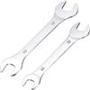 QUARKZMAN Set Di 2 Chiavi a Doppia Apertura Sottile 14×15/16×17mm Metric Super Thin Small Flat Head Wrench Mirror Polished Open Ended Spanner per Riparazioni Automobilistiche