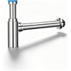 Zencantorous Sifone Lavabo Bagno, Scarico Lavandino Bagno, Tubo di Scarico Universale 1 1/4, Sifone Tubo Universale con Apertura di Pulizia, Regolabile in Altezza, per lavello e lavabo, Cromato