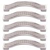 BOZONLI Maniglie per Mobili, Maniglie per Cassetti in Stile Europeo, Maniglia in Lega di Zinco e Strass di Cristallo per Armadio, Credenza, Mobili da Cucina, Bianco,160mm,5pcs