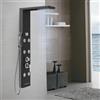 OGOMONDO Colonna Doccia York Acciaio 4 Funzioni Display Controllo Temperatura Effetto Pioggia Cascata Sensore di Temepratura (Nero)