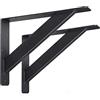 VANROUG Supporti per mensole galleggianti resistenti da 30 x 22 x 22 cm, supporto da appoggio a parete solida, mensole triangolari a L sostenitori ad angolo retto per piani mobili da tavolo