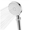 chongning Soffione doccia con filtro ad alta pressione con 5 modalità di spruzzo, design turbocompresso, universale, per rimuovere il cloro per bassa pressione dell'acqua (argento)