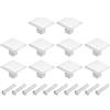 QUARKZMAN 10Pcs Maniglie Quadrate Per Ante, 1.2 Pollice Maniglie Quadrate Per Cucina In Lega Di Alluminio Solide Per Cassetti Ideali Per Ante Di Cucina Cassettiere Armadi Guardaroba, Argento