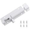 lmytdo Bulloni di sicurezza per serratura della porta in acciaio inox resistente opaco per bagno, WC, capannone, doccia, giardino, camera da letto, serratura per porta scorrevole con viti, 7 cm (bianco)
