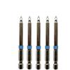 jjw-germany - Punte a croce Phillips PH 0 x 75 mm, Inserto Avvitatore in acciaio speciale resistente agli urti, nichelato, 5 pz