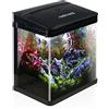 Nobleza - Nano Acquario in vetro per pesci acqua tropicali con filtro inclusa. 7 Litri, color Nero.