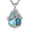 AEONSLOVE Ciondolo Albero della Vita Donna Collana Turchese Pietra Naturale Collana Albero della Vita Ciondolo Turchese Cristallo Regalo Pietre e Cristalli Naturali Gioielli Cristalloterapia