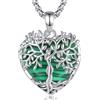 AEONSLOVE Collana Albero della Vita Donna Collana Malachite Pietra Naturale Cuore Ciondolo Albero della Vita Ciondolo Malachite Cristallo Gioielli Pietre e Cristalli Naturali Regalo Cristalloterapia