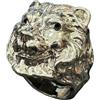 PikaLF Anello da uomo con testa di leone in oro, leone vichingo nordico con criniera, anello Totem Lion, anello da motociclista gotico in metallo pesante Rock Punk Leone, gioielli vichingo animale leone per