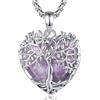 AEONSLOVE Collana Albero della Vita Donna con Cristallo, Ciondolo Albero della Vita con Pietra di Luna Ossidiana Collana Ametista Turchese Malachite Gioielli Pietre e Cristalli