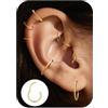 Habselikob Piercing Naso Anello 16G/18G Piercing Orecchio Acciaio Chirurgico Cerchio Clicker Helix Septum Conch Daith Trago Nostril Piercing 6mm/8mm/10mm/12mm