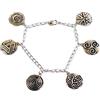 Beaux Bijoux Bracciale a tema Teen Wolf, tonalità argento con ciondoli raffiguranti antichi simboli celtici, Scott McCal e Derek Hale