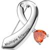 CENWA MS Survivor Gift - Spilla per la sensibilizzazione alla sclerosi multipla, con nastro arancione