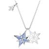 Swarovski Symbolica Collana Pendente, Gioiello con Zirconia Blu, Taglio a Forma di Aquilone, Motivo a Stella, Chiusura a Moschettone, Placcatura in Tonalità Rodio, 38-43 cm, 1,9 x 1,6 cm