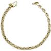 Never Say Never Bracciale per uomo e donna in oro giallo 18k modello rolo quadrato cavo lungo 20,50 cm, larghezza 4,50 mm e peso 4,05 gr in oro 18 k.