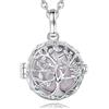 AEONSLOVE Collana Chiama Angeli Gravidanza Richiamo degli Angeli Gravidanza Ciondolo Mamma Incinta Bola Messicana Albero della Vita per Futura Neo Mamma Maternita (perla)