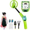 Gotrain Rivelatore di metallo per bambini ad alta precisione con display LCD, 60-86 cm, regolabile, leggero, per esplorare all'aperto, regalo per bambini, principianti