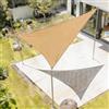 HAIKUS Tenda a Vela Triangolare 5x5x7,1 m, HDPE Traspirante, Vela Ombreggiante Triangolare 5x5x7, Telo Tenda da Sole per Esterno, Giardino Terrazza, Sabbia