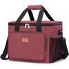 Lifewit Borsa Termica Porta Pranzo 24L(40 Lattine), Grande Borse Frigo Pranzo Ufficio per Uomo e Donna, Lunch Bag per Lavoro, Mare, Viaggio, Spiaggia, Borgogna