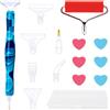 Acuiwer Kit di Penne per Diamond Art Blu, Fai da Te 5D Diamond Painting Accessori Kit con Testine Di Ricambio Rullo e Argilla, Penna in Resina per Pittura con Diamante per Artigianato con Diamanti e Nail Art