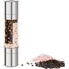 Eiarrnp Set Macina Sale e Pepe 2 in 1 - Nucleo Abrasivo in Ceramica Bidirezionale, Rugosità Regolabile - Macinapepe, Impostazione Macina Sale e Pepe [senza contenuto di spezie]